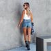 Women's Clothing Summer Denim Shorts Hand-worn High Waist Comfortable Casual Jeans Women_ecoleips.com