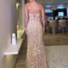 Women's Clothing Sequins Back Tie Corset Style Side Slit Top Herringbone Evening Dress_ecoleips.com