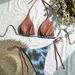 Women's Clothing New Bikini Leopard Print Solid Color Sexy Split Swimsuit_ecoleips.com