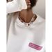 Women's Fleece Lined Thick Sweatshirt Round Neck Printed Chic Retro Style Mid Length Casual Elegant Fashion Street Style_ecoleips.com