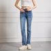 Women's Clothing Jeans Slim High Waist High Elastic Trousers Large Size Women's Pants Raw Edge Stitching_ecoleips.com