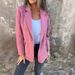 2025 Coat European And American Cross-Border Autumn/Winter New Women's Casual Woolen Lapel Button Pocket_ecoleips.com
