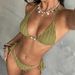 Trendy Halter Neck Women's Bikini Set Sexy Swimsuit Tie up Two Piece Summer Vacation Style Wire Free Polyester Nylon_ecoleips.com