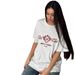 Women's Clothing T Shirt Tops For Women In Summer Leisure Lazy Letters Embroidery Drop Shoulder Round Neck Short Sleeves For Women_ecoleips.com