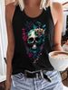Women's Fashion Tank Top With Print And Round Neckline Perfect For A Cool Spring And Summer_ecoleips.com