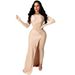 Women's Clothing VK2071 hot hot diamond see through slim skirt jumpsuit nightclub wear_ecoleips.com