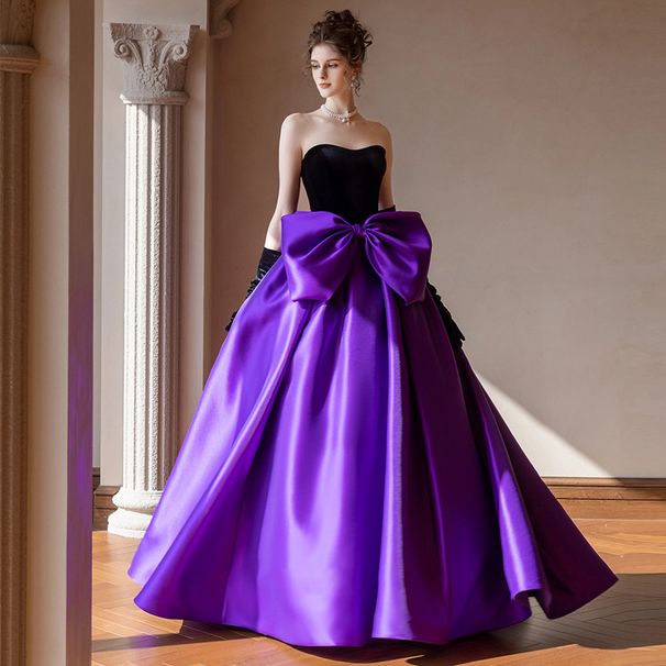 Women's Clothing Evening Dress High End Luxury Niche Black Adult Ceremony Birthday Party Bow Pink Dress_ecoleips.com