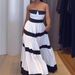 Women's Clothing Fashion Contrast Color Stitching Striped Bow Dress_ecoleips.com