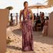 Women's Sexy Slit Slim Fit Fashion Sleeveless Long Suspender Dress New Design_ecoleips.com