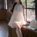 Wenya Famous Actress Heavy Industry Atmosphere, Diamond Studded Design, Hanging Neck Mesh Sleeveless Short Dress_ecoleips.com