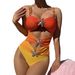 New 2026 Gradient Splicing One Piece Swimsuit with Metal Starfish Buckle European And American Style Women's Swimwear_ecoleips.com