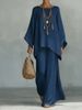 Women's Linen Blend Shirt And Wide Leg Pants Set - Casual Fashion mid Waist Full Length Summer Spring/Autumn Suit_ecoleips.com