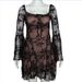 Women's Ballet Core Sexy Wrap Strapless Lace Floral Print Long Sleeve Bodycon Mini Dress – Sweet Summer Gown 2026_ecoleips.com