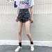 Hot Girl A-line High-waisted Slimming Denim Shorts For Women, 2022 Summer New Style, Versatile With Large Pockets,_ecoleips.com