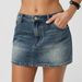 Women's Clothing Slim Casual Stretch Washed Denim Skirt_ecoleips.com