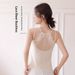 Silk Satin Lace Camisole For Women, Summer Lightweight With Built-in Chest Pads, Mesh Slim-fit Base Top_ecoleips.com