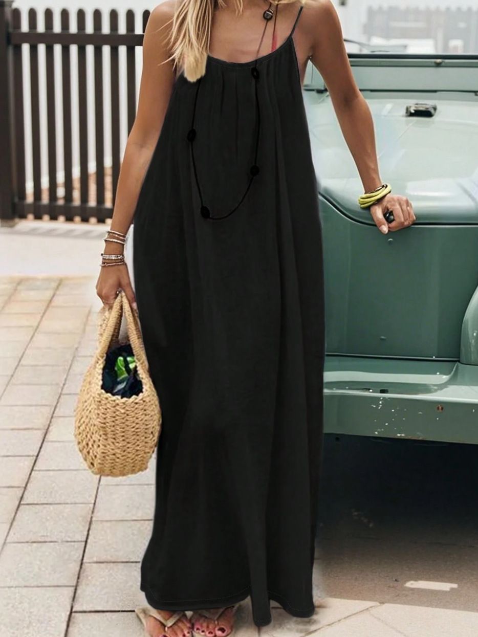 2026 New Women's Suspender Coat Backless Loose Loungewear Dress_ecoleips.com