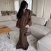 2025 Summer New Fashion Design Lace-Up Shirt High-Waisted Skirt Casual Set For Women_ecoleips.com