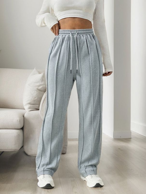 Women's Clothing Casual Sweatpants Spring And Summer New Wide Leg Sports Pants Loose Straight Pants_ecoleips.com