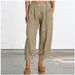 Women's Clothing Women's Plus Size Loose Trousers Style Cotton Linen Solid Color Cropped Casual Pants For Formal & Casual For Women_ecoleips.com