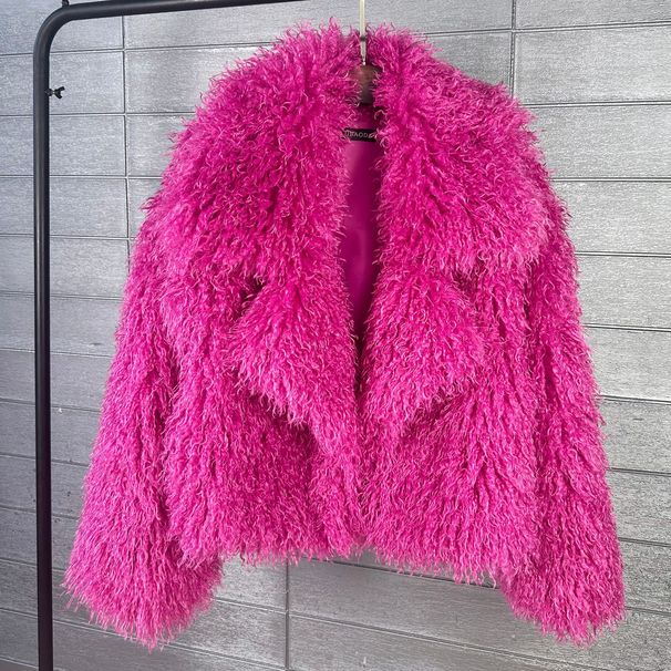 K Hairy Coat Women's Imitation Fur Loose Fitting Suit Collar Coat_ecoleips.com