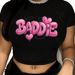 Cross-Border Fashion Summer Letter Print Hot Girl Casual Comfortable Slim Fit Slimming Short Sleeve T-Shirt Top_ecoleips.com