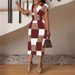 Women's Clothing Hot Search New Simple V Neck Hip Print Dress Women's Wear_ecoleips.com