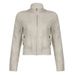 Women's Slimming Zip up Stand Collar Jacket European American Style Workwear Casual Versatile Short Top_ecoleips.com