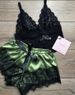 Sexy Lingerie Lace Split Three Point Sexy Suspenders See Through Pajamas And Pants Sets_ecoleips.com