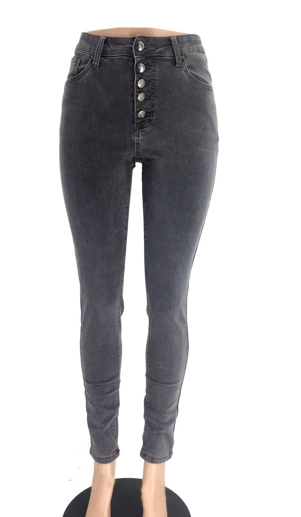 Women's Clothing Autumn New Products Tight Black High Waisted High Elastic Hip Lifting Denim Trousers_ecoleips.com