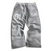 Unisex Letter Print Sweatpants - Elastic Waist Loose Fit Joggers For Men & Women, Trendy Streetwear Fashion_ecoleips.com