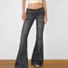 Aria Basics Low Waist Washed Slim Fit Versatile Flared Jeans For Women, Autumn Winter New European And American Style Fashion Casual_ecoleips.com