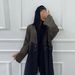 Verve MQ210 New Muslim Women's Clothing Dubai Fashion 3D Embroidered Wrinkled Cardigan Abaya_ecoleips.com