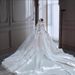 Satin Long Sleeve Wedding Dress – Vintage French V-Neck A-Line Gown With Lace & Corset Back, Flattering For Petite Brides (Spring/Summer, XS-XXL)_ecoleips.com