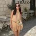 Women's Clothing Fashion Layered Halter Neck Print Dress_ecoleips.com