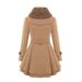 Slim-fit Long Woolen Jacket Double-breasted Woolen Coat Trench Coat Women_ecoleips.com