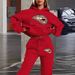 Women's Hip Hop Street Style Hoodie And Sweatpants Set Casual Loose Fit Leopard/Lip Print Warm Autumn Winter Clothing 2pcs_ecoleips.com