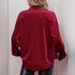 Top Simple And Versatile Solid Color Lapel Lantern Sleeve Shirt_ecoleips.com