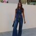 Women’s Clothing Spring And Summer New Women's Sleeveless Vest Fashionable Wide Leg Denim Suit_ecoleips.com
