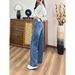 Jiawei 2025 Autumn/Winter Non-Stretch Wide-Leg For Women, Vintage Washed Jeans, New Jeans_ecoleips.com