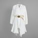 Summer New Cross Border Irregular Short Dress round Neck Batwing Sleeve Pleated Casual Elegant Fashion European American Style_ecoleips.com