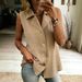 Women's Clothing Women's Solid Color Sleeveless Vest Top Loose Fit Fashion Summer Outerwear For Formal & Casual For Women_ecoleips.com