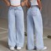 Women's Clothing Bow Embroidered Jeans For Women Sweet And Spicy Style High Waist Straight Pants Loose Casual Trousers_ecoleips.com