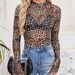 Women's Clothing Hot Selling Pullover High Collar Long Sleeved Lace Floral Mesh Bottoming Shirt T Shirt Female_ecoleips.com