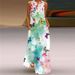 2026 European And American New Women's Vintage Printed Long V-neck Sleeveless With Pockets Summer Sexy Dress_ecoleips.com