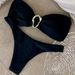 Sexy Solid Color Bikini Set - Strapless Bandeau Top & High Cut Bottom Women's Swimwear_ecoleips.com