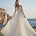 Women's Clothing New Bride Wedding Tail Temperament White Long Sleeve High End Lace Slim Simple Dress_ecoleips.com