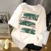 Women's Retro White T-Shirt Short Sleeved Loose Fit Summer Top Trendy Hong Kong Style Niche Design National Trend_ecoleips.com
