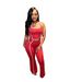 Women's Color-Block Sports Bra High-Waisted Leggings 2 Piece Set Fitness Yoga Workout Outfit_ecoleips.com