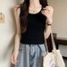 Modal Camisole Vest For Women, White Summer Thin Large Size Slim Fit Versatile Outerwear, Black Base Shirt_ecoleips.com